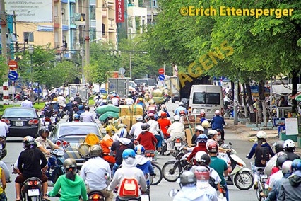 Ho Chi Min City e as motos