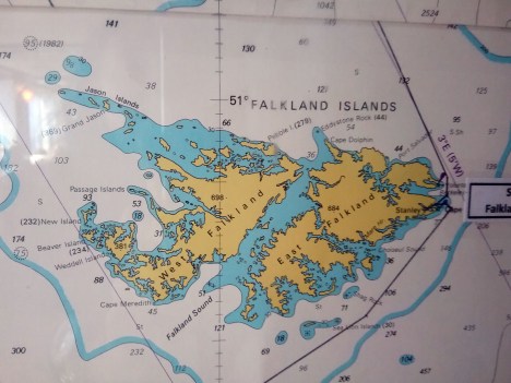 Mapa das Ilhas Falklands