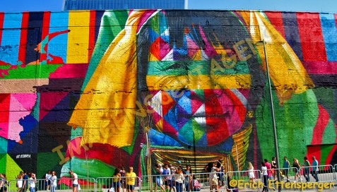 Detalhe do mural /Detail der Wand /Detail of the mural