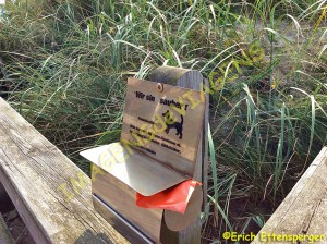 Saco plástico disponível para recolher as fezes dos cachorros