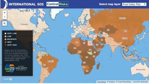 Riscos em estradas/tráfego/Road safety risk/Verkehrssicherheitsrisiko. Source: www.travelbook.de