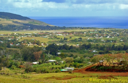 Vista de Hanga Roa / Blick aufHanga Roa / View of Hanga Roa